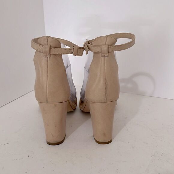 Vince Camuto Camel Leather Ankle Strap Heel Sandals Size 6 - Picture 2 of 4